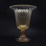 Coppa Alta Cristallo Oro in vetro di Murano