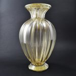 Vaso Anfora Cristallo Oro in vetro di Murano